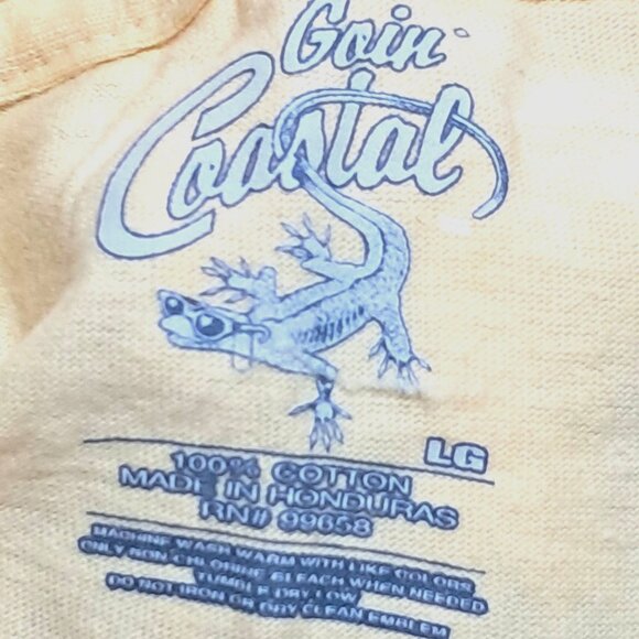 Goin Coastal Yellow Drinks On The House Graphic T-Shirt L Cotton Unisex 2006 - Picture 4 of 11